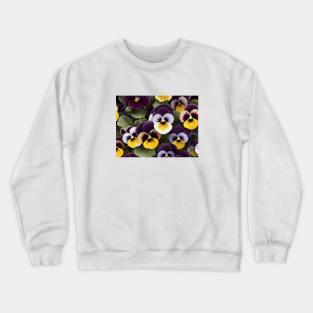 Pansy Floral Illustration Leaves Vintage Retro Since Crewneck Sweatshirt